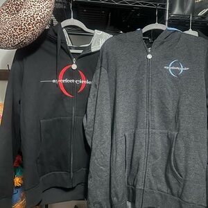 A Perfect Circle Band Men's Zip-Up Hoodie - Black and Charcoal